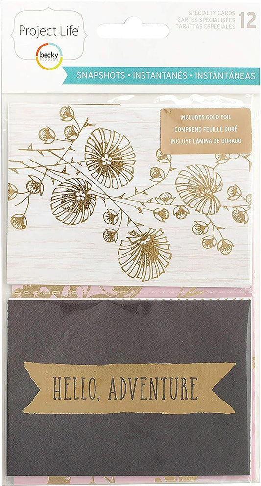 Project Life 380014 Specialty Card Pack Core Snapshots Editions-Gold Foil (12 Pc