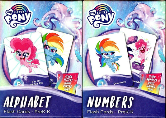 Hasbro My Little Pony Flash Cards - Numbers, Alphabet - PreK-K (Set of 2 Pack)