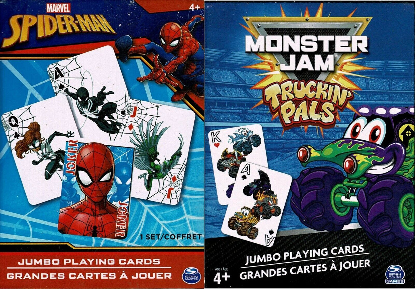 Marvel Spider-Man & Monster Jam - Jumbo Playing Cards (Set of 2)