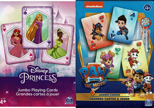 Paw Patrol & Princess - Jumbo Playing Cards (Set of 2)