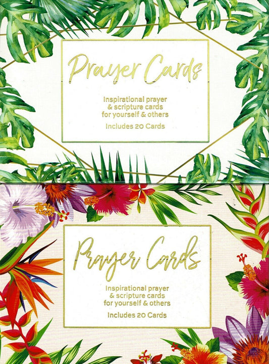 CrownJewlz Christian Floral Prayer & Scripture Cards, 2 Assorted Sets