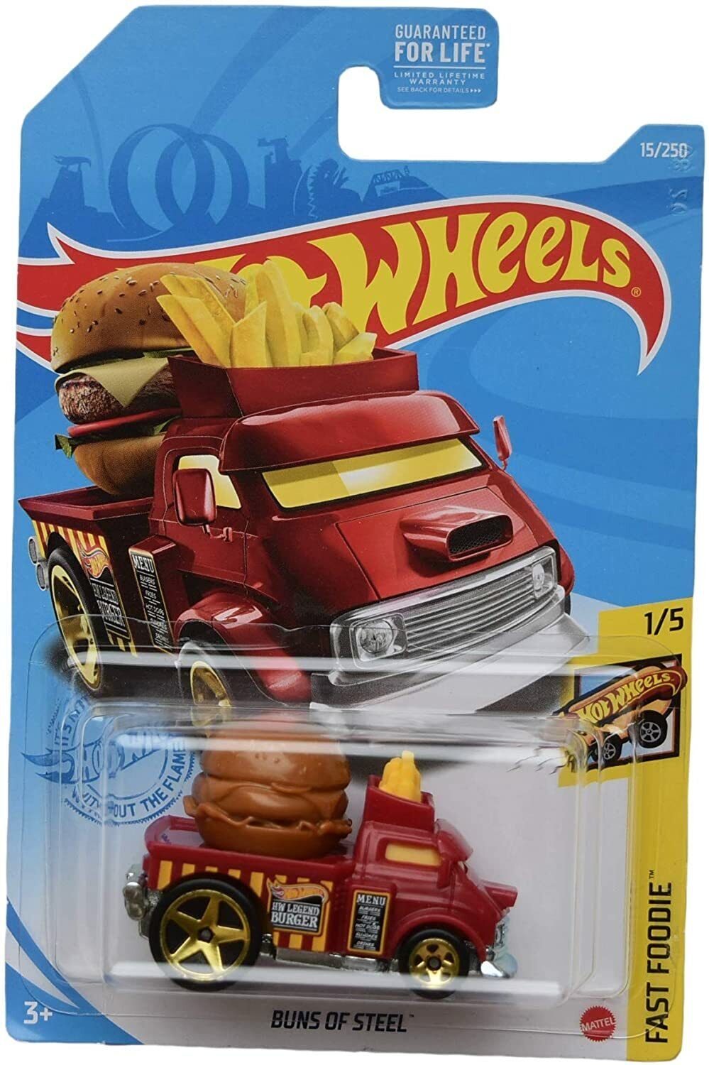 DieCast Hotwheels Buns of Steel, Fast Foodie 1/5 [Ship with Protector case]