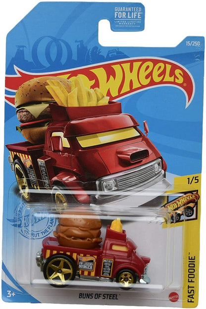 DieCast Hotwheels Buns of Steel, Fast Foodie 1/5 [Ship with Protector case]