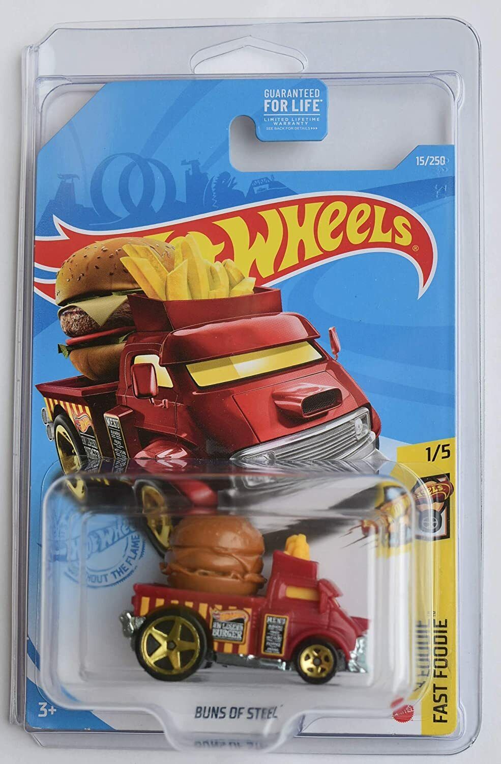DieCast Hotwheels Buns of Steel, Fast Foodie 1/5 [Ship with Protector case]