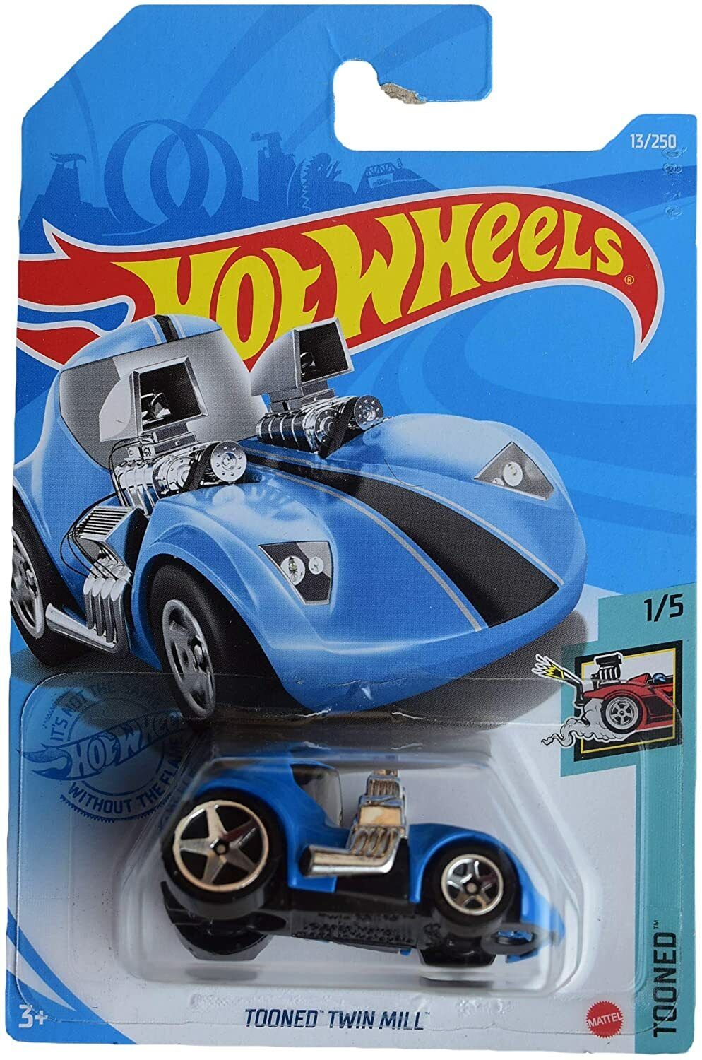 DieCast Hotwheels Tooned Twin Mill, Tooned 1/5 [Blue]