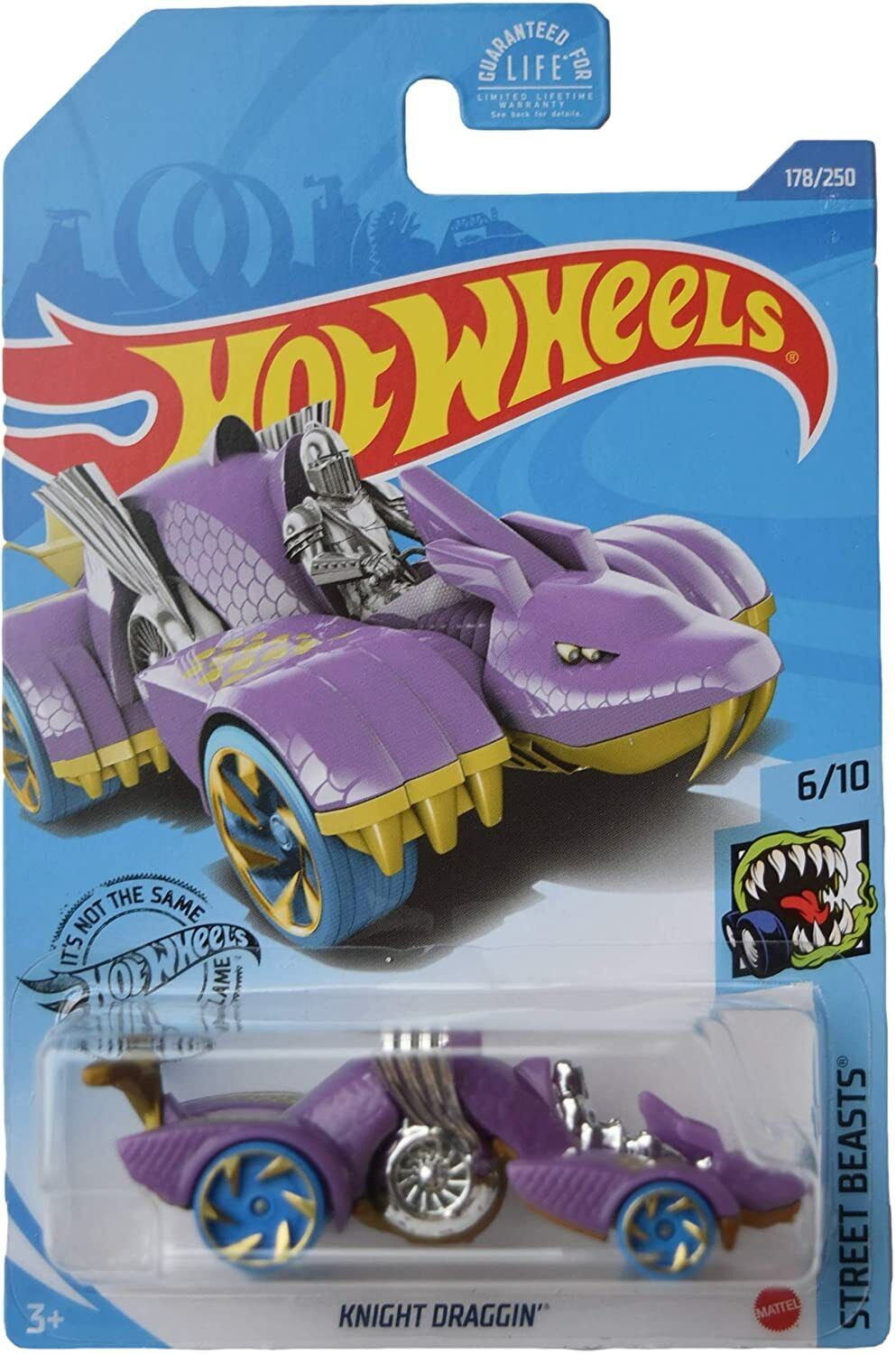 DieCast Hotwheels [Knight Draggin], Street Beasts 6/10 [Purple]