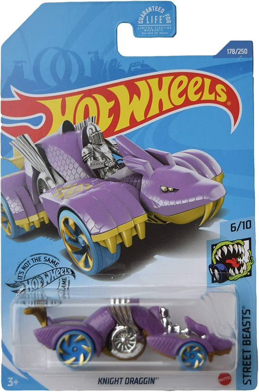 DieCast Hotwheels [Knight Draggin], Street Beasts 6/10 [Purple]