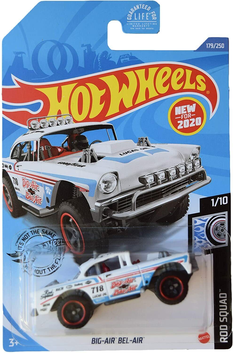 DieCast Hotwheels Big Air Bel Air [White] 179/250, Rod Squad 1/10