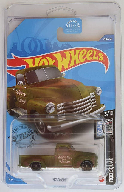 DieCast Hotwheels '52 Chevy [Green], Rod Squad 3/10 [Ship in Protector case]