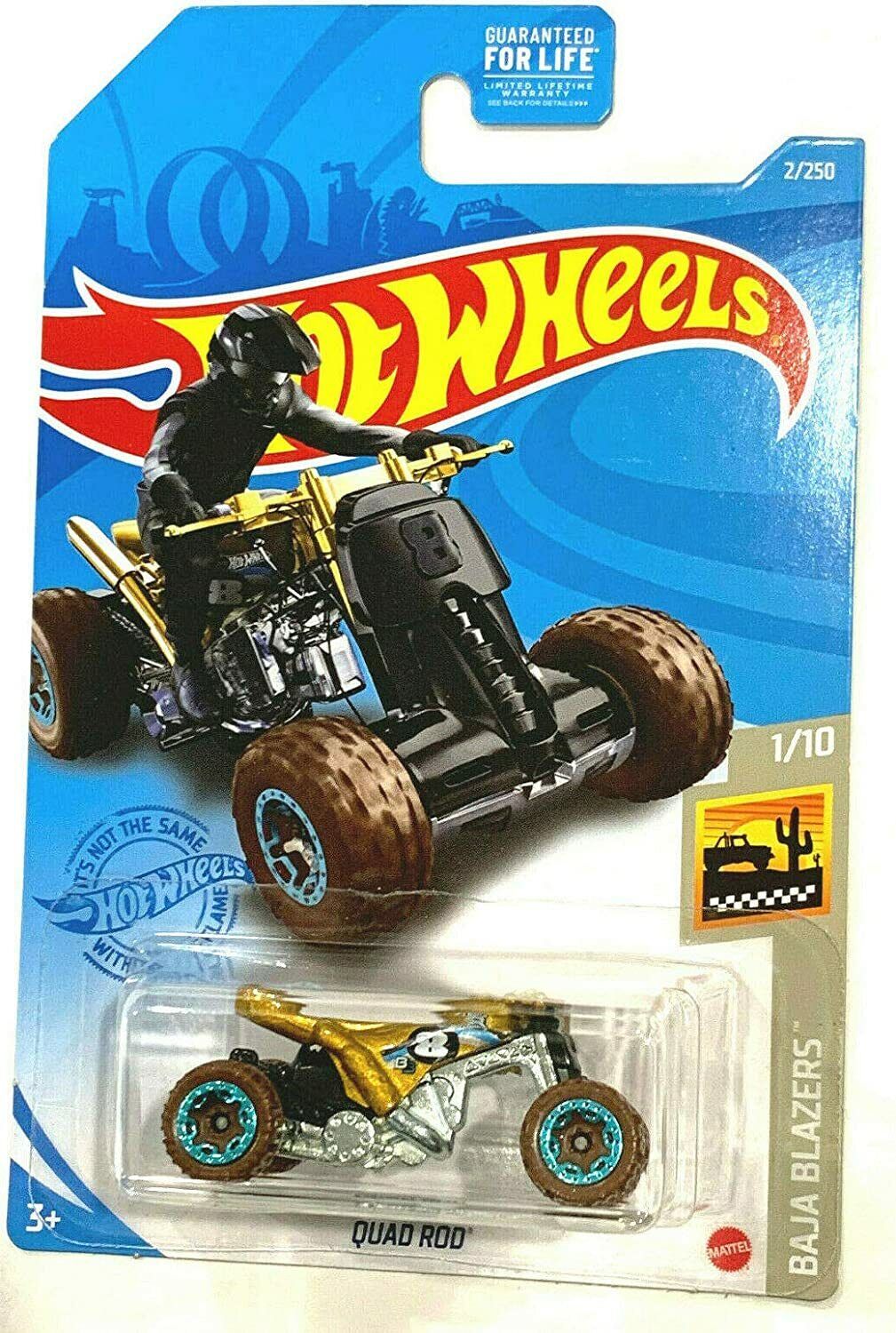 DieCast Hotwheels Baja Blazers 1/10 [Quad Rod] 2/250 Gold