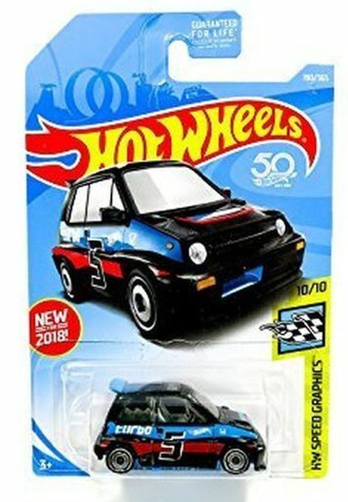 Hot Wheels 2018 50th Anniversary HW Speed Graphics '85 Honda City Turbo II 190/3