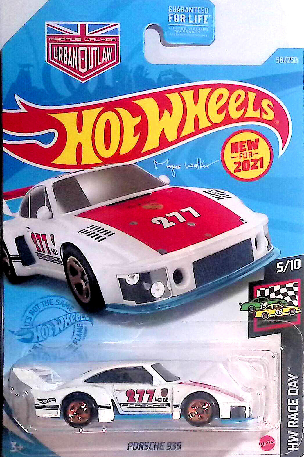 Hot Wheels Porsche 935 White Red #58 58/250 HW Race Day 5/10