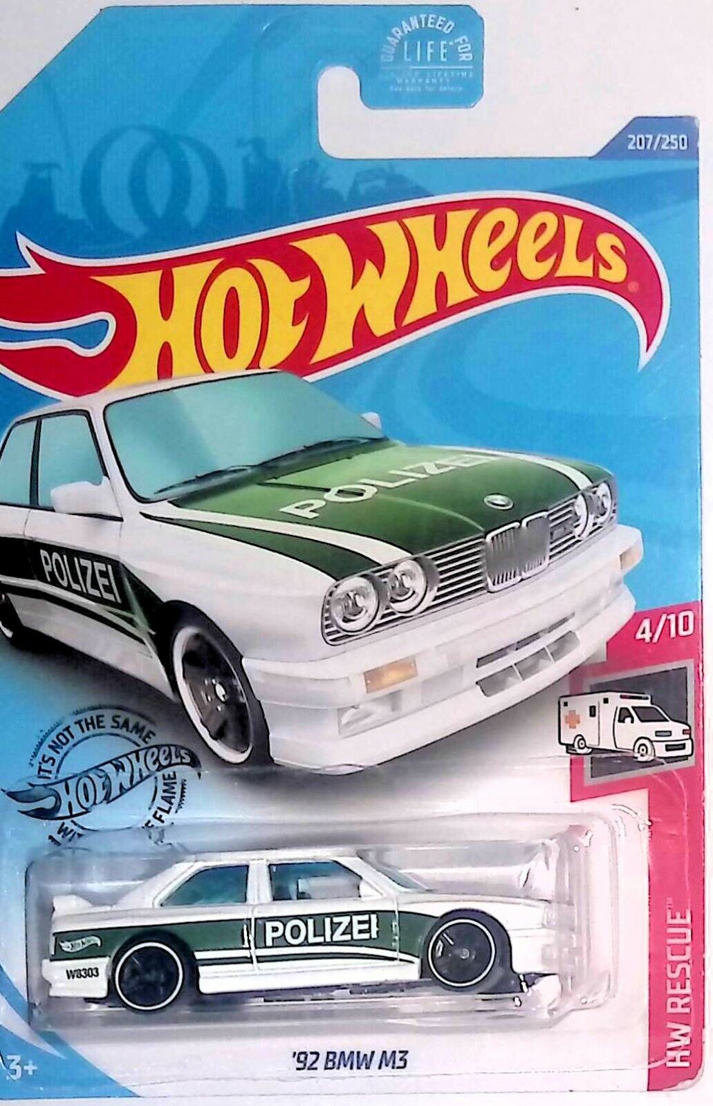 2020 Hot Wheels white 92 bmw m3 hw rescue 4/10 207/250