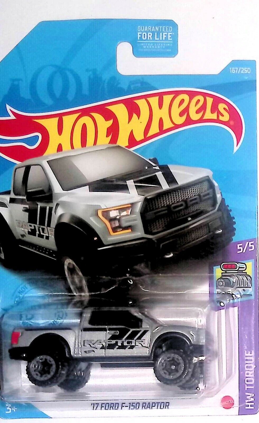 2021 Hot Wheels HW TORQUE 5/5 '17 Ford F-150 Raptor 167/250