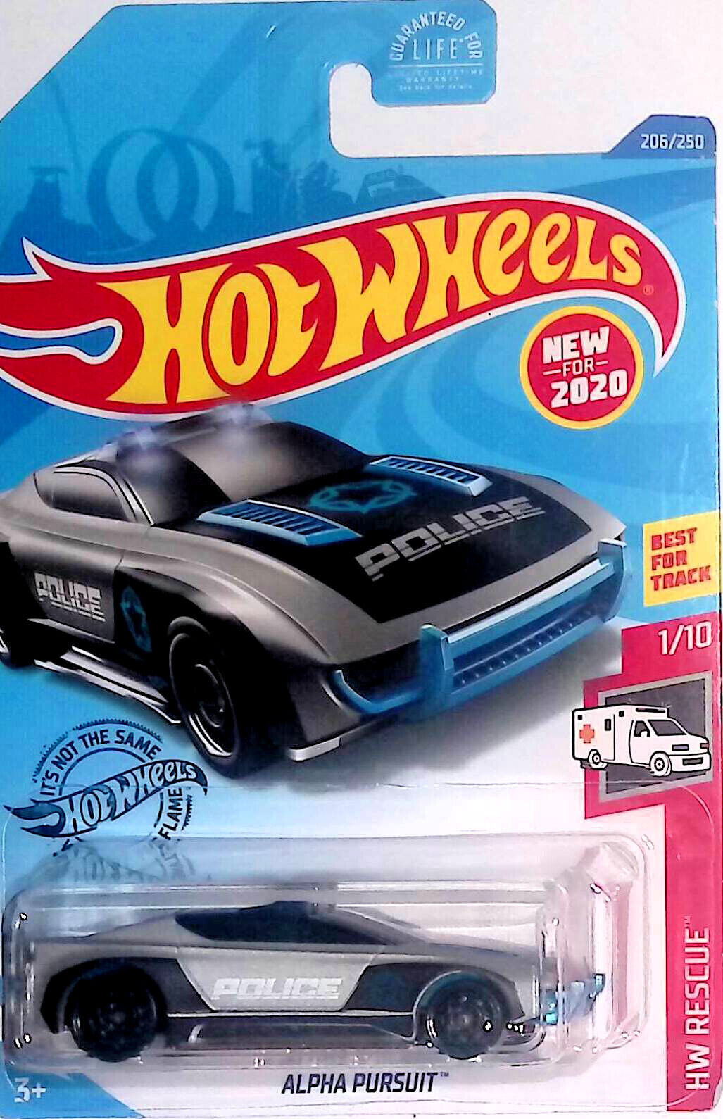 2020 Hot Wheels Alpha Pursuit #206/250 [Gray] HW Rescue 1/10