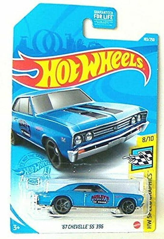 DieCast Hotwheels '67 Chevelle SS 396 - HW Speed Graphics 8/10 [Blue] 183/250
