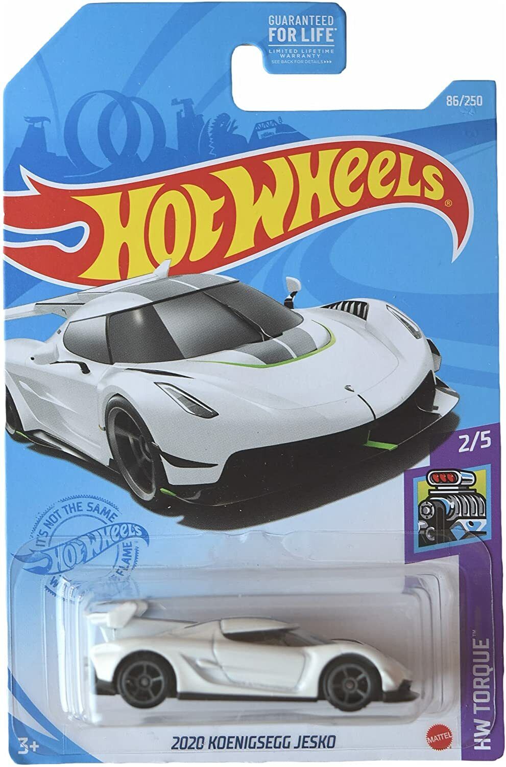 Hot Wheels 2020 Koenigsegg Jesko, [White] 86/250 Torque 2/5