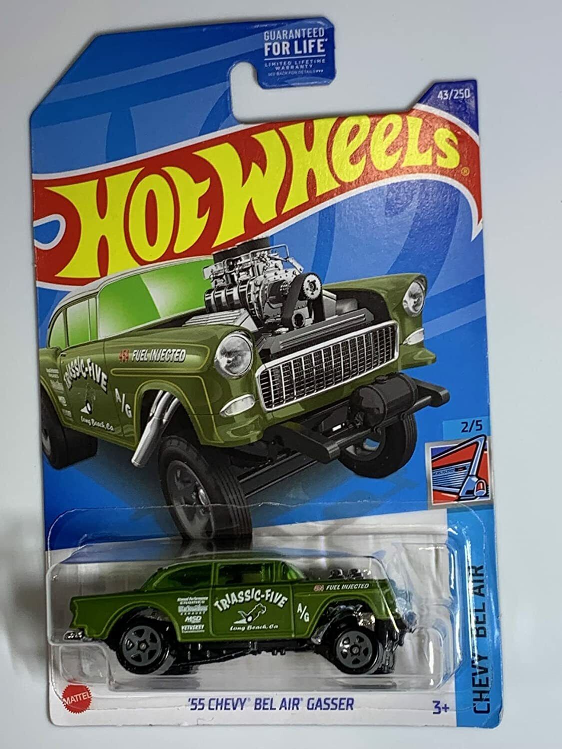Hot Wheels '55 Chevy Bel Air Gasser, 43/250 Chevy Bel Air 2/5 [Green]