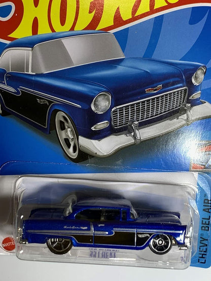 DieCast Hot Wheels '55 Chevy, Chevy Bel Air 1/5 [Blue] 20/250
