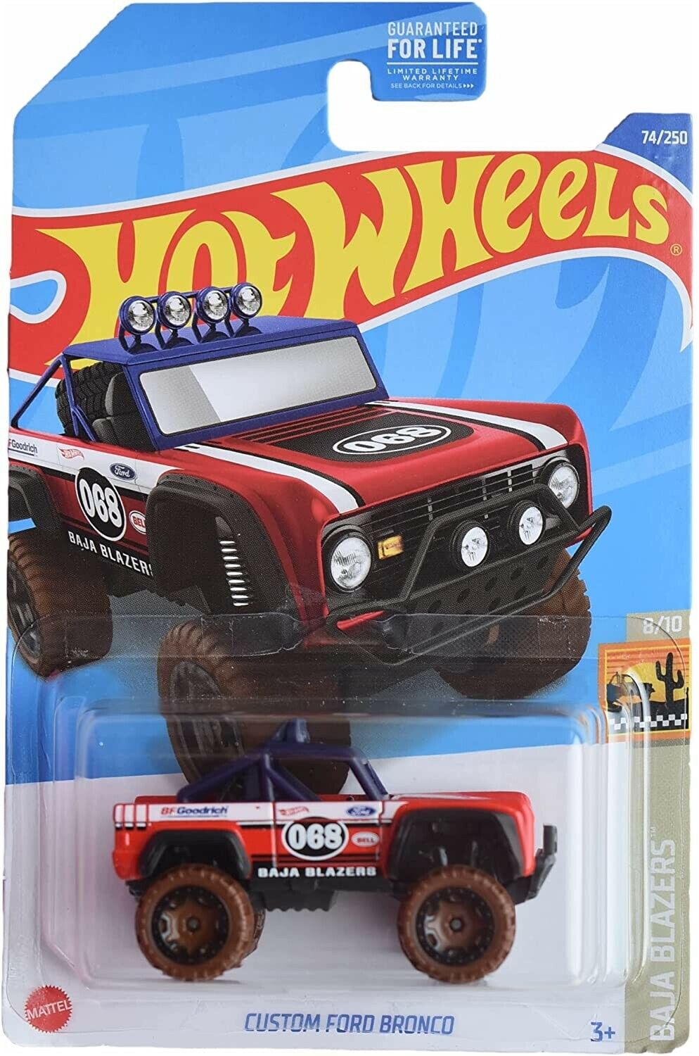 Hot Wheels Custom Ford Bronco, Baja Blazers 8/10 [red]