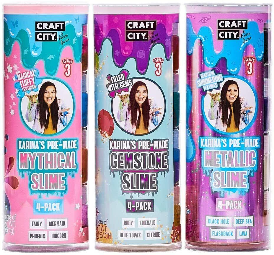 Craft City Karina Garcia Gemstone Slime | 4 Pack | Pre Made Slime