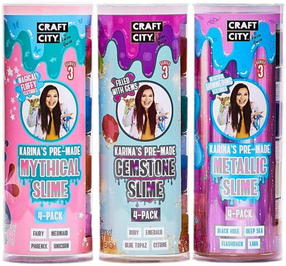 Craft City Karina Garcia Gemstone Slime | 4 Pack | Pre Made Slime