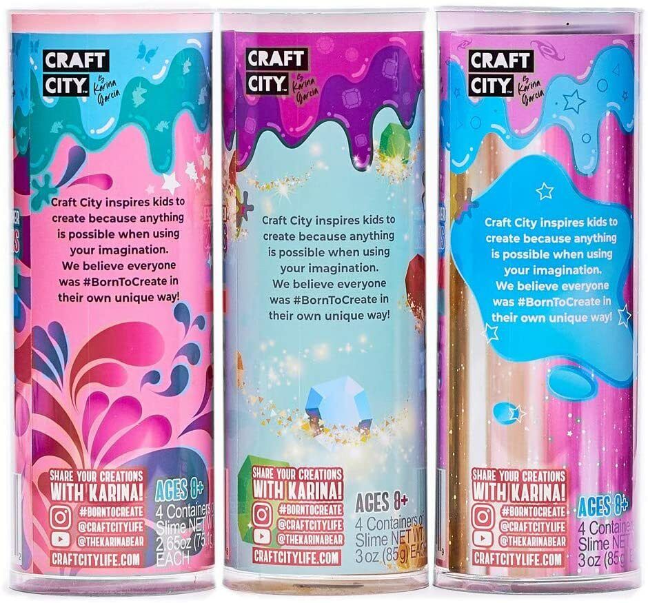 Craft City Karina Garcia Gemstone Slime | 4 Pack | Pre Made Slime