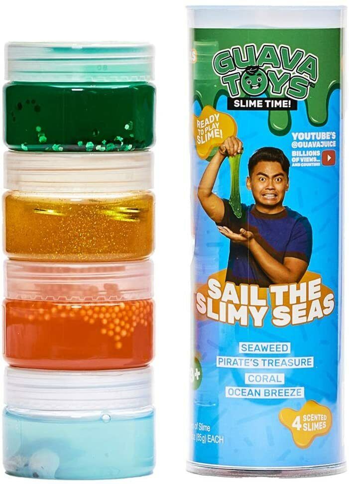 Craft City Guava Toys Pre Made Slimy Seas Scented Slime | 4 Pack | Pre Made Slim