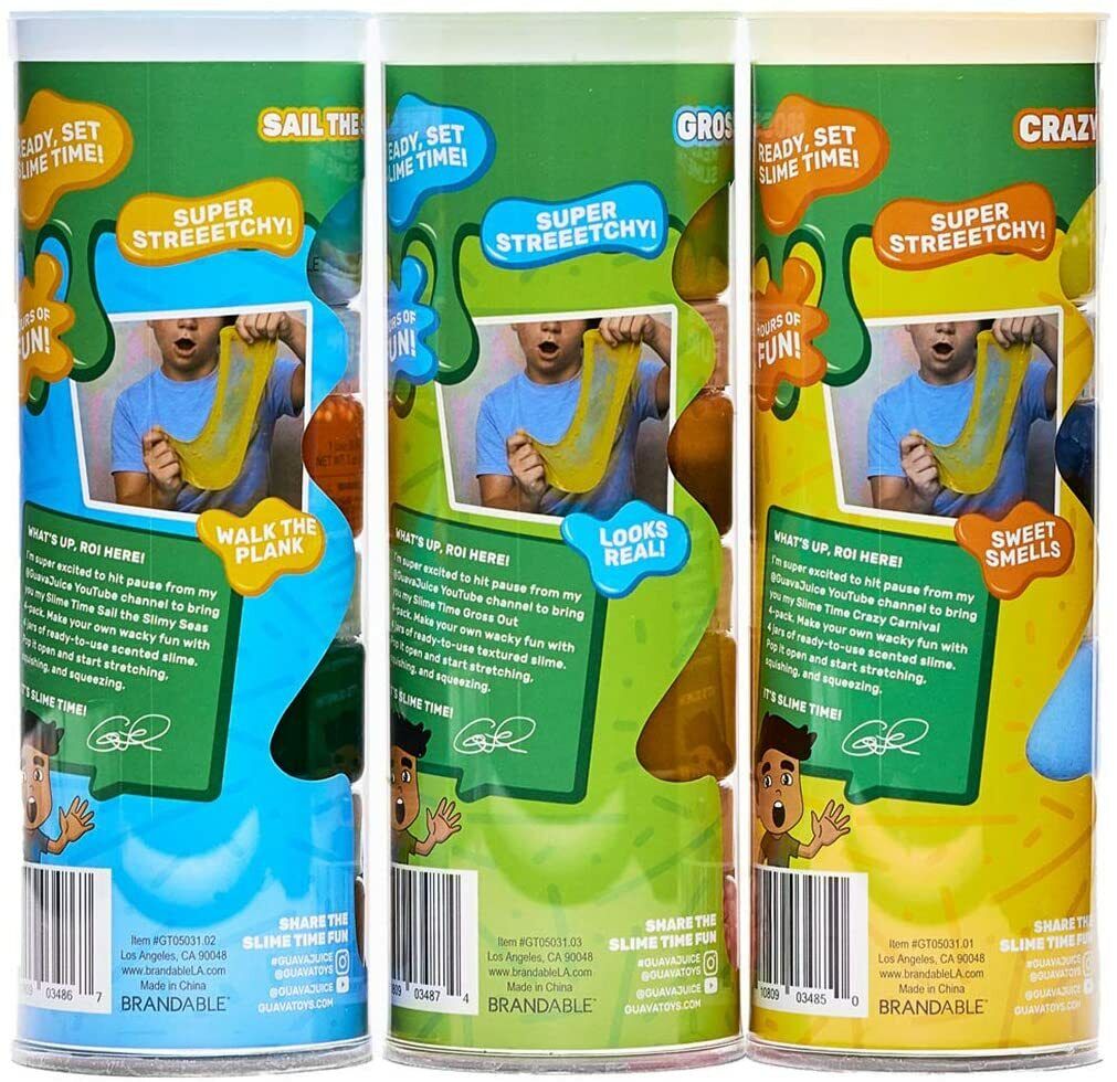 Craft City Guava Toys Pre Made Slimy Seas Scented Slime | 4 Pack | Pre Made Slim