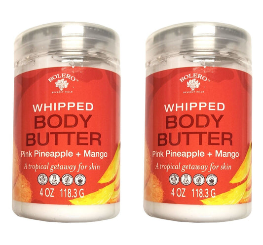 Whipped Body Butter - Pink Pineapple & Mango 4fl oz. 118.3ml (Set of 2 Pack)