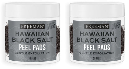 Freeman Gentle Exfoliating Hawaiian Black Salt Peel Pads - 50 Pads (Set of 2)