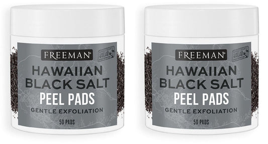 Freeman Gentle Exfoliating Hawaiian Black Salt Peel Pads - 50 Pads (Set of 2)
