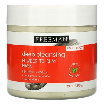 Freeman Beauty, Deep Cleansing Powder-To-Clay Beauty Mask, 13 oz Set