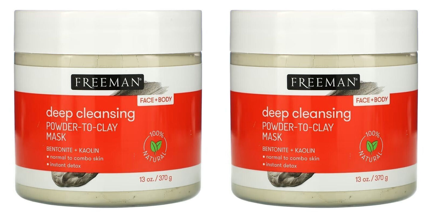Freeman Beauty, Deep Cleansing Powder-To-Clay Beauty Mask, 13 oz Set
