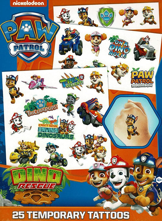 Classic Tattoos - 25 Tattoos Paw Patrol - Dino Rescue