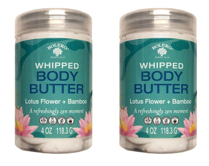 Whipped Body Butter - Lotus Flower & Bamboo 4fl oz. 118.3ml (Set of 2 Pack)