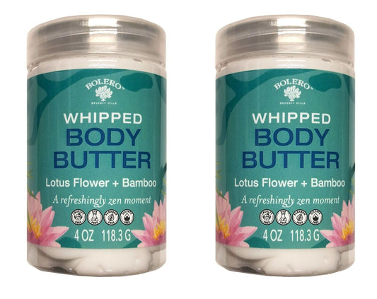 Whipped Body Butter - Lotus Flower & Bamboo 4fl oz. 118.3ml (Set of 2 Pack)