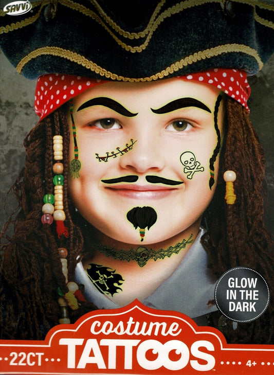 Savvi - Glow in the Dark Costume Tattoos - 22 Halloween Tattoos
