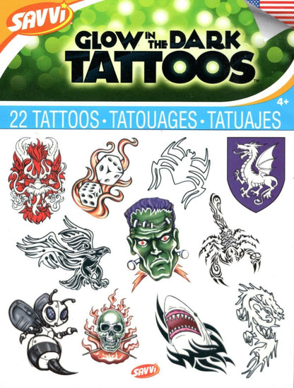 Savvi - Glow in the Dark - 22 Classic Tattoos