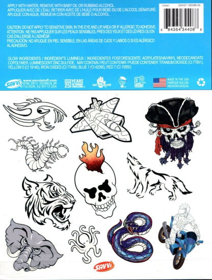 Savvi - Glow in the Dark - 22 Classic Tattoos