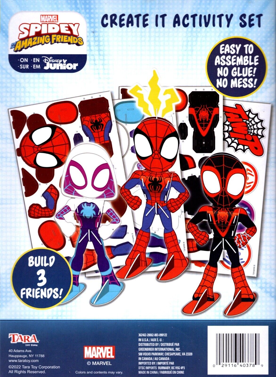 Marvel Spidey Amazing Friends Create It Activity - Buld 3 Friends