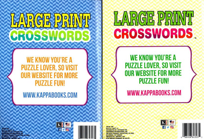 Large Print Crosswords - Easy-to-Read Puzzle Fun! - Vol.150 - 151 Now 128 Pages