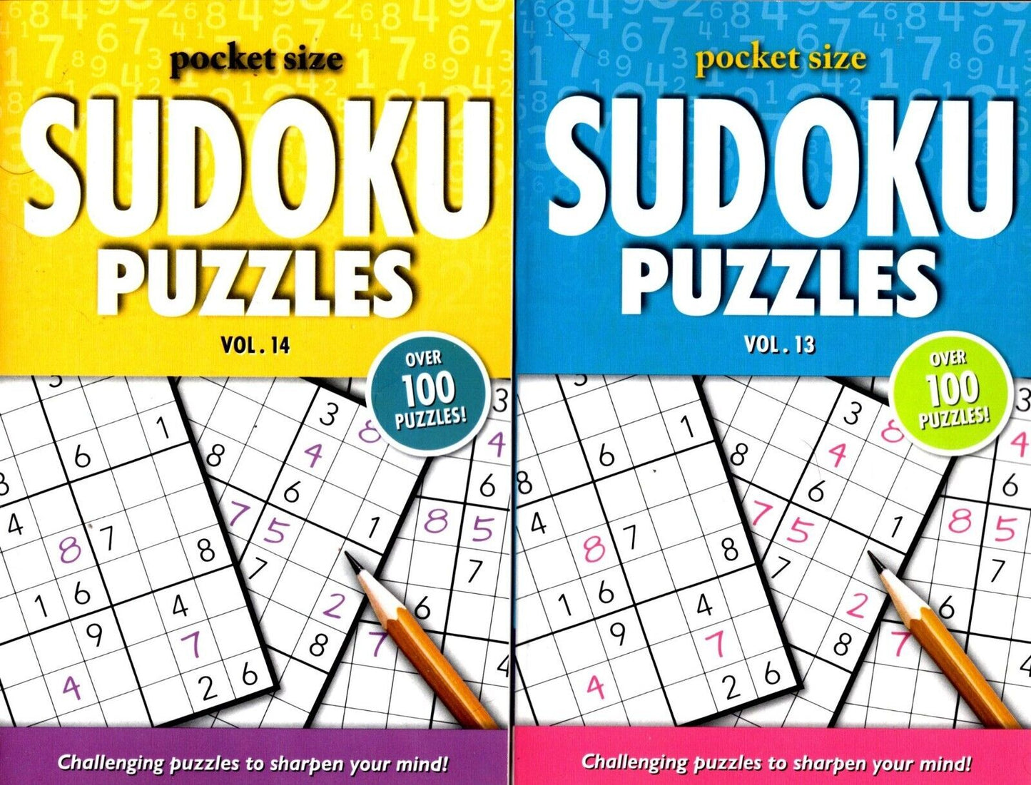 Pocket Size Sudoku Puzzles - Over 100 Challenging Puzzles - Vol.13 - 14