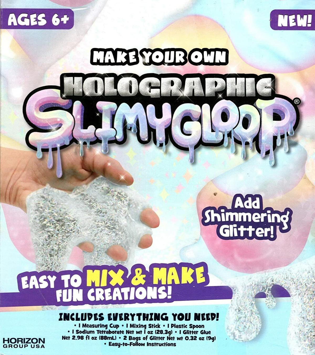 Horizon Group USA Holographic Slime Gloop - Add Shimmering Glitter