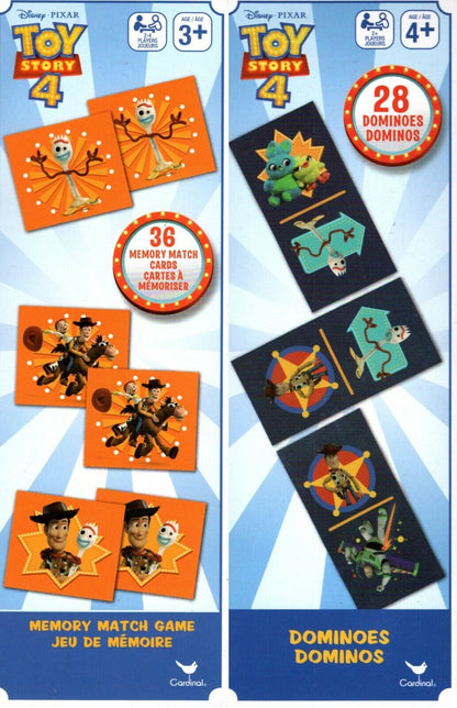 Disney Toy Story 4 - Dominois Domino & Memory Match Game Puzzle 2 Item SET