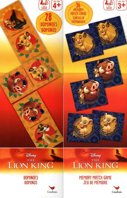 Disney The Lion King - Dominois Domino & Memory Match Game Puzzle 2 Item SET