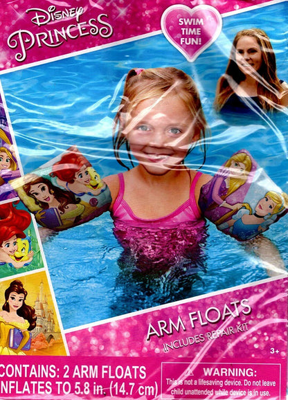 Disney Princess - 17.5" Swim Ring & Surf Rider & Arm Floats (3 Pack)