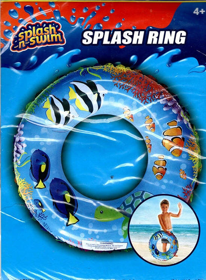Splash-N-Swim - 17.5" Swimming Ring + Swim Goggles - Swim Time Fun! (2 Pack) -v8