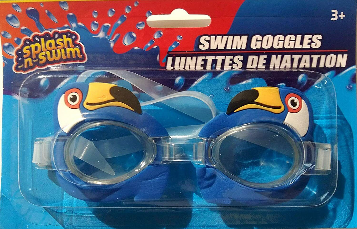 Splash-N-Swim - 22.5"x18.5" Swimming Ring + Swim Goggles - Swim Time Fun! 2 Pc