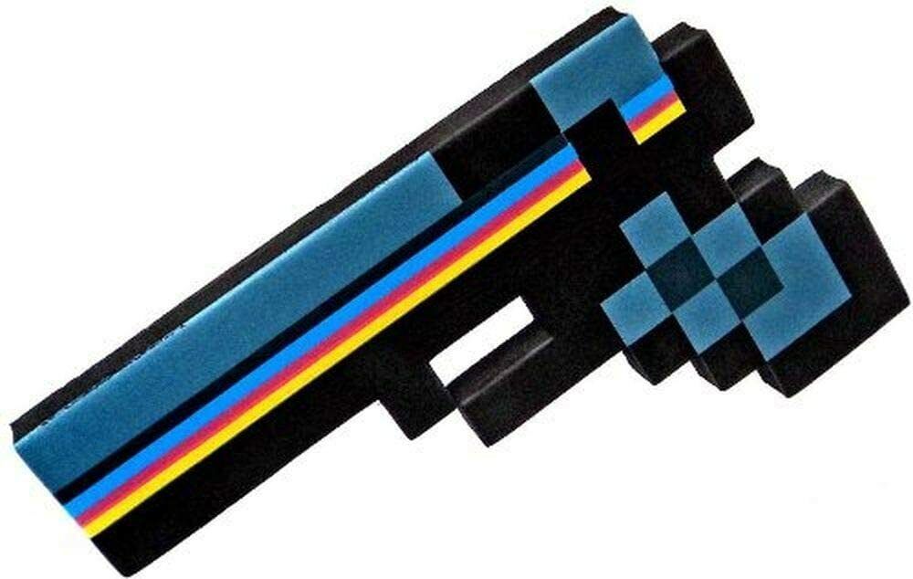 U.C.C Distribution Pixelated 8-Bit 10" Foam Black Gun Collectible Toys